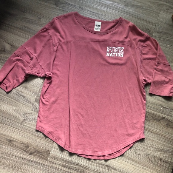 PINK 3/4 sleeve tee - Picture 1 of 4